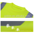 2018 Performance Dry Fit Hohe Sichtbarkeit Herren Hallo Vis Sicherheit T-Shirt Benutzerdefinierte Gelbe Workwear Großhandel Mit Reflexstreifen Bands
